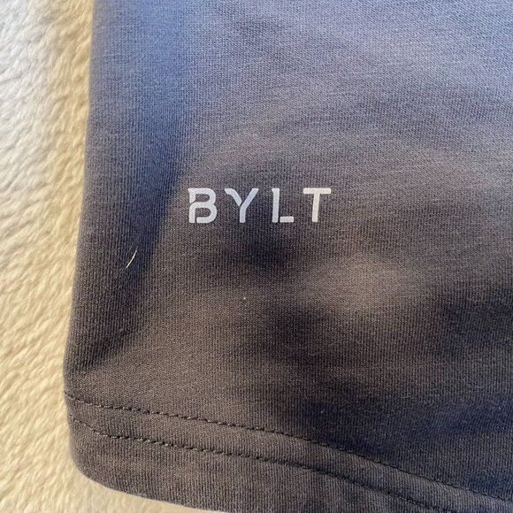 BYLT Womans T-Shirt Medium Premium Basics Drop-Cut Charcoal Gray - Picture 3 of 10